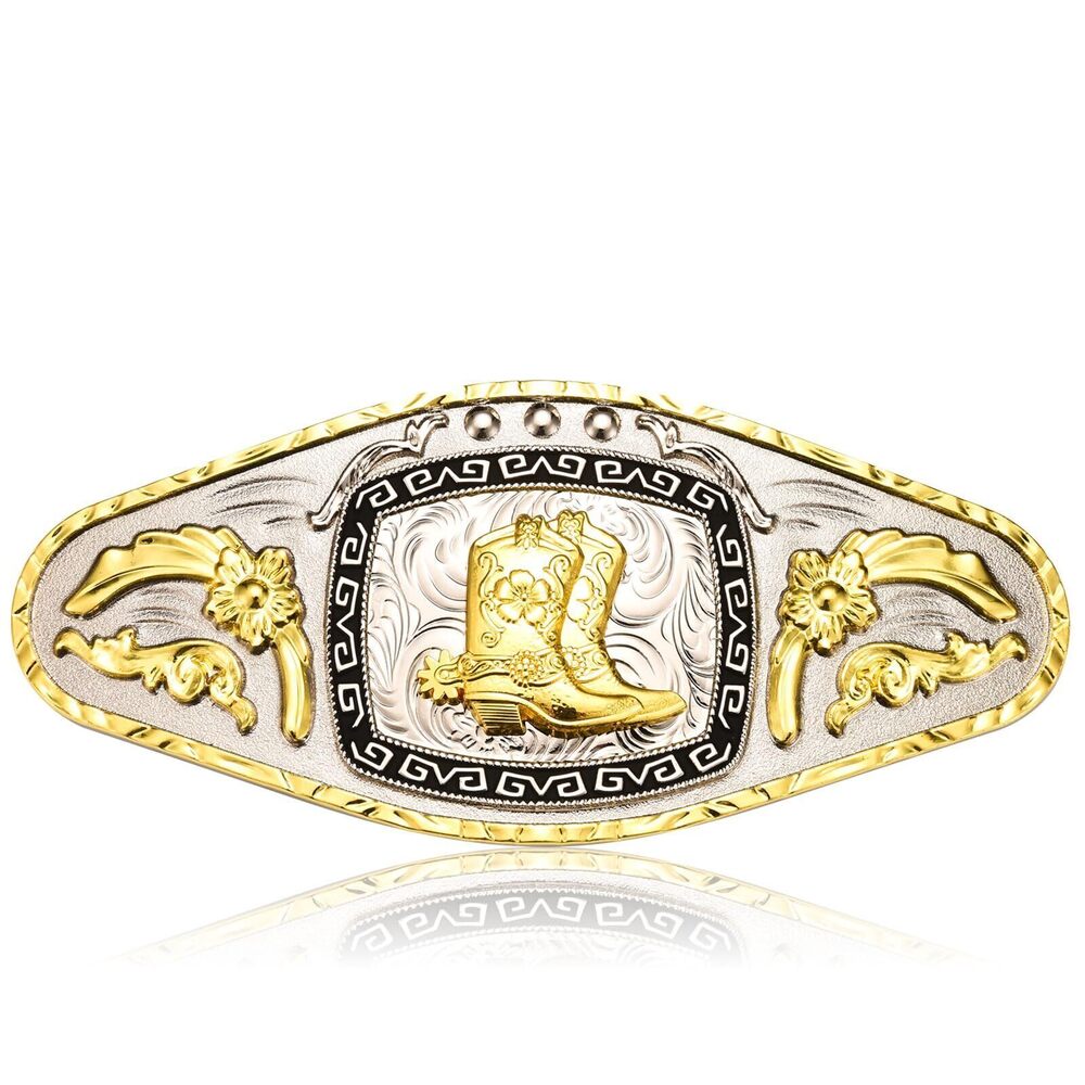 2339 Vintage Belt Buckles  Golden Boots Eagle Bull Cowboy Belt Buckle
